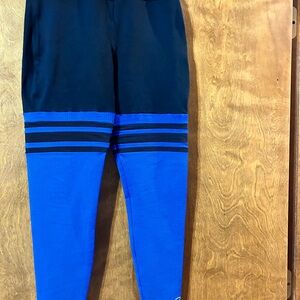 Bombshell Sportwear Blue and Black Striped Bottoms